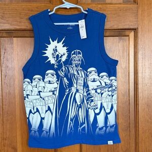 NWT GapKids | Star Wars™ Graphic Muscle Tank Top, Med, in admiral blue/white